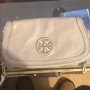 Tory Burch grey clutch